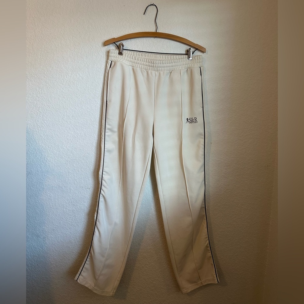 Sporty & Rich Action logo Track Pants - Milk/Cocoa Large - Picture 4 of 8